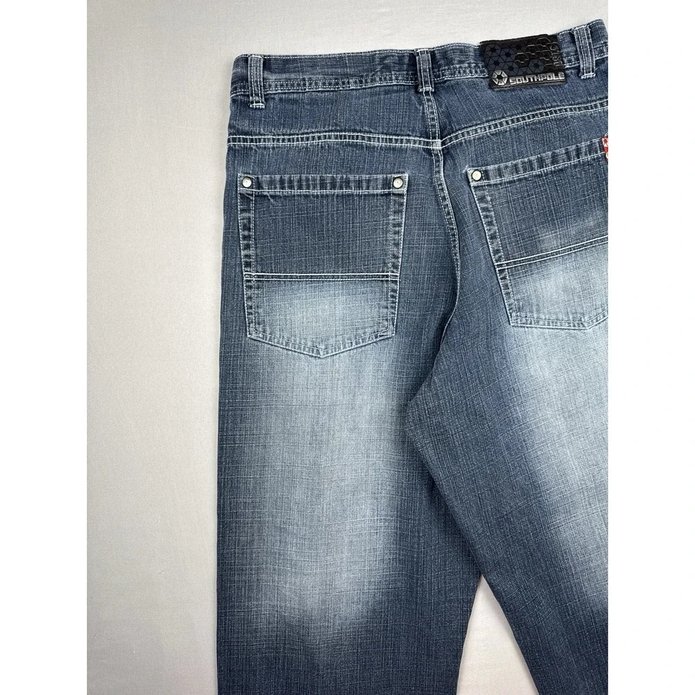 Vintage Y2K Southpole 3180 Baggy Jeans 34x32 Red Tab Wide Leg Denim Skater